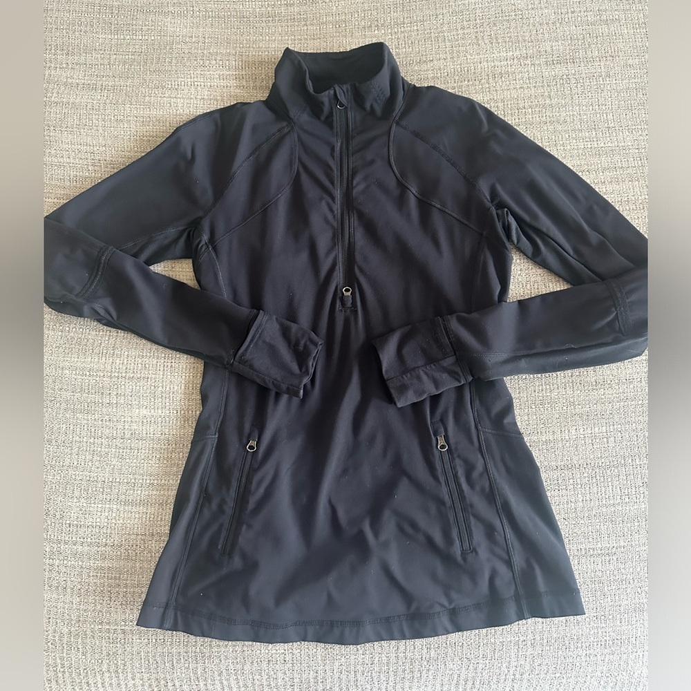 💯 Authentic Vintage Black Lululemon Half-Zip Size 8